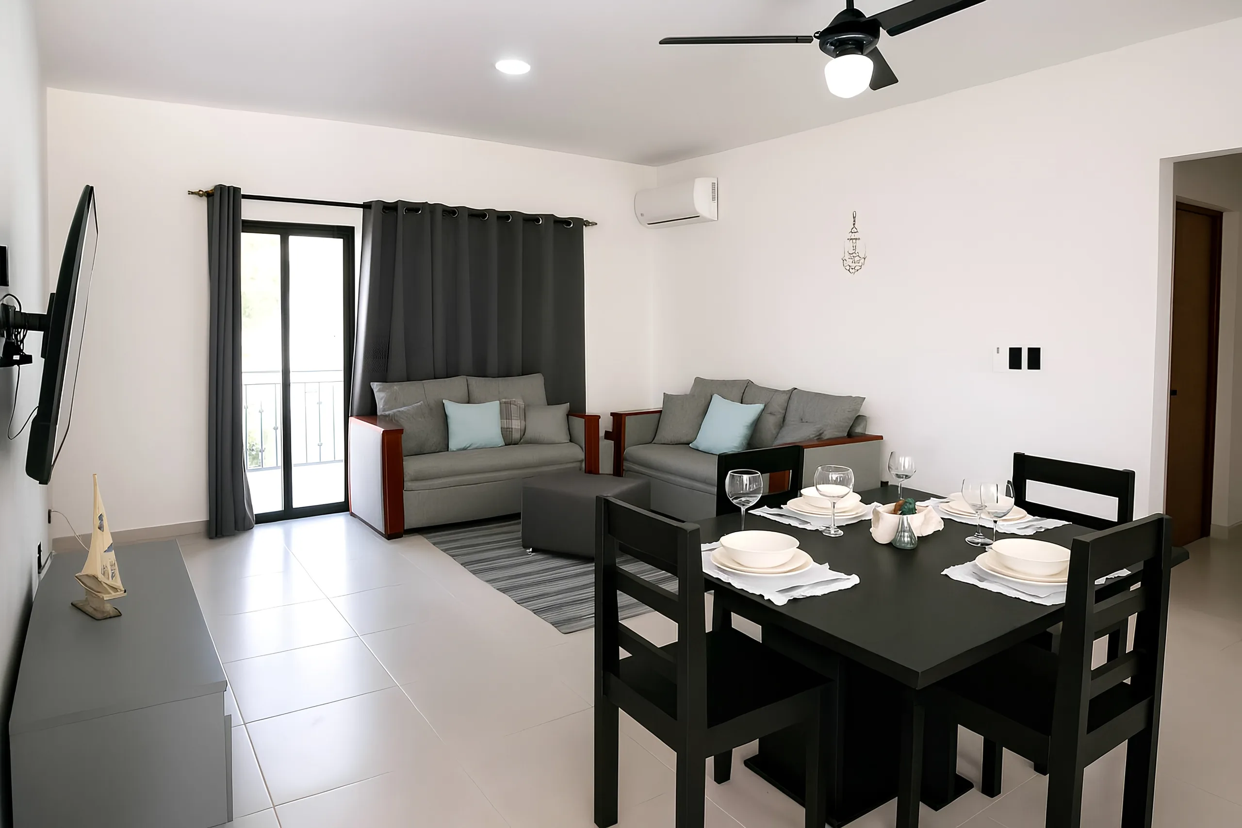 Appartement moderne avec Wi-Fi, électricité 24 h/24 et parking privé