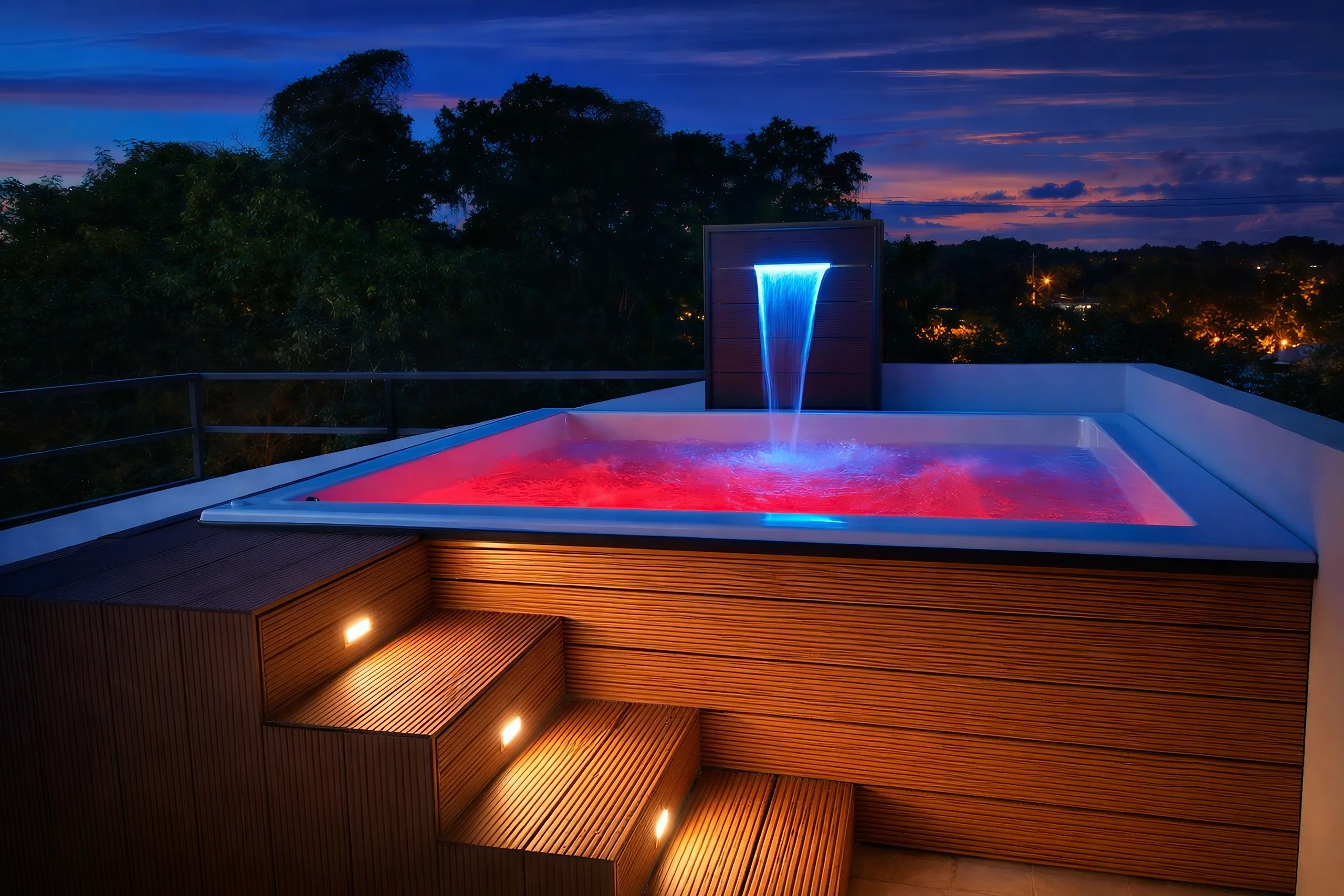 Rooftop jacuzzi at the Modern Penthouse